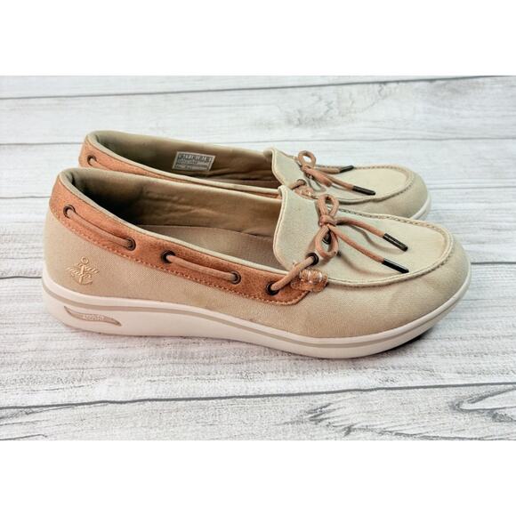 Skechers ArchFit Uplift Shoreline Boat Slip On Shoes Tan Size 10 - Picture 4 of 8